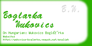 boglarka wukovics business card